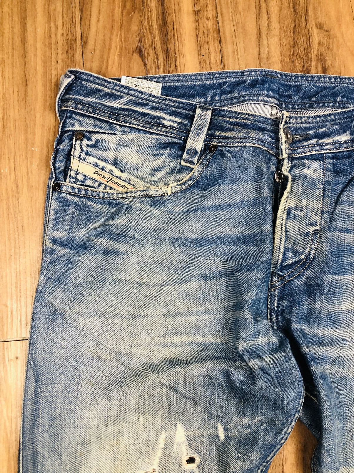 Diesel Diesel Industry Distress Jeans (36) Size US 33 - 7 Thumbnail