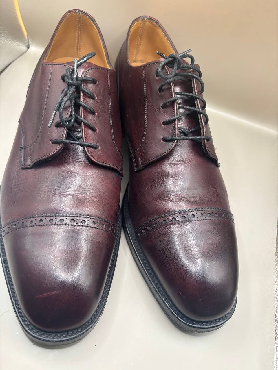 Prada PRADA Made in England Leather Cap-Toe Derby Shoes UK 12 Size US 13 / EU 46 - 14 Thumbnail