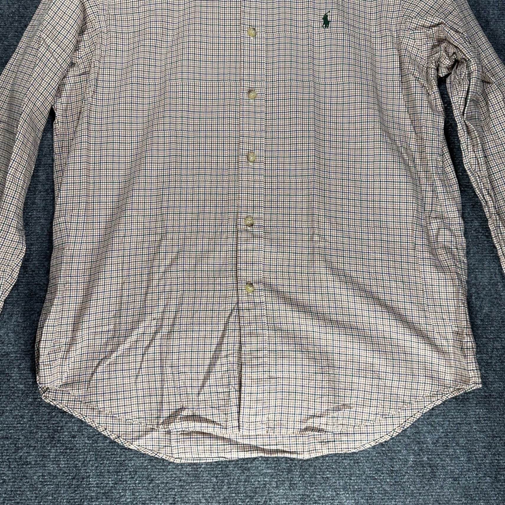 Ralph Lauren Ralph Lauren Shirt Mens Large Button Down Tan Plaid Cotton Long Sleeve Logo Size US L / EU 52-54 / 3 - 2 Thumbnail