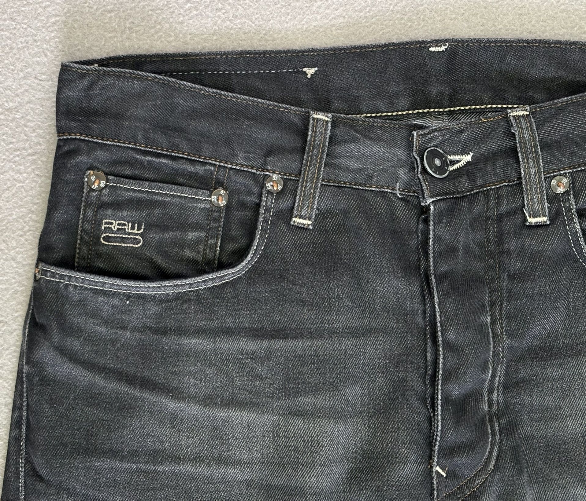 G-Star G-Star Raw 3301 slim fit black jeans size 32-34 Size US 32 / EU 48 - 9 Thumbnail