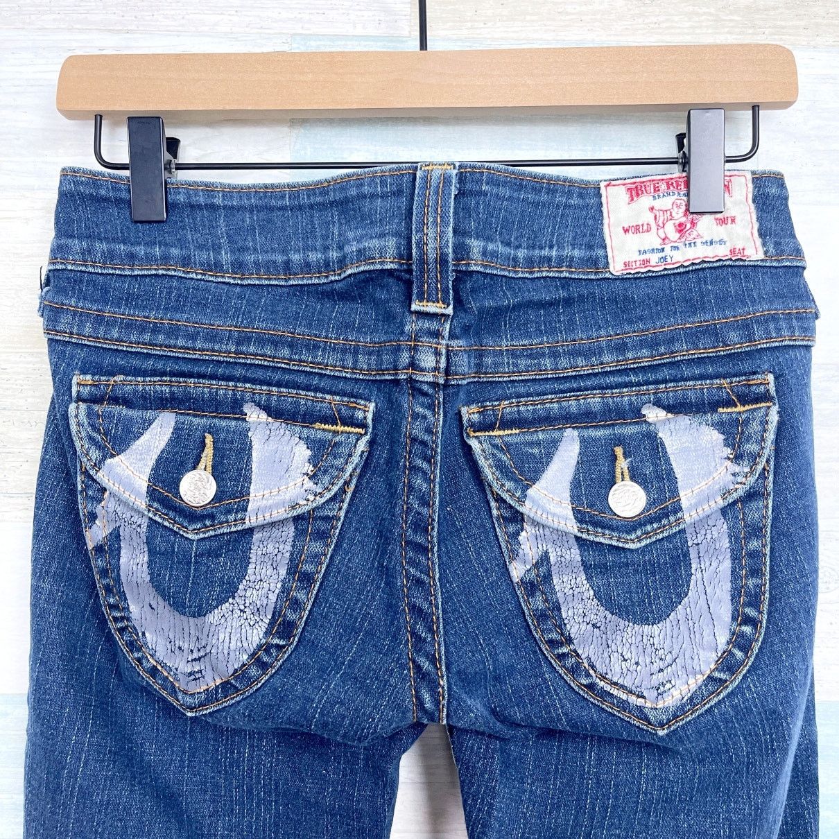 True Religion True Religion Joey Horseshoe Logo Jeans Dark Wash Womens 26 Size 26" / US 2 / IT 38 - 5 Thumbnail