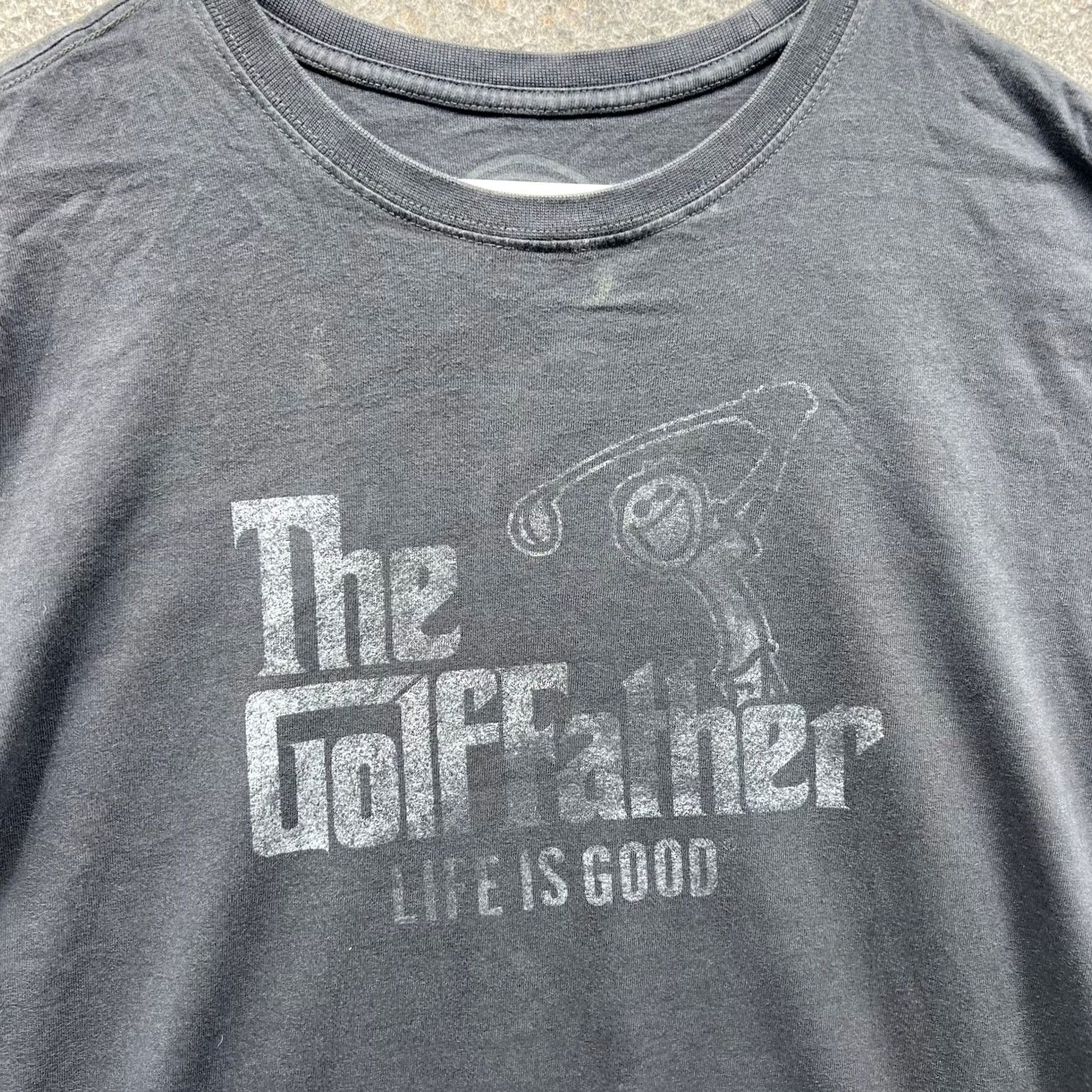 Life is Good Life is Good Shirt Mens Medium Gray Graphic Tee The GolfFather Cotton Print T-Shirt Crew Neck Short Sleeve Logo All Seasons Regular Mens Size US M / EU 48-50 / 2 - 6 Thumbnail