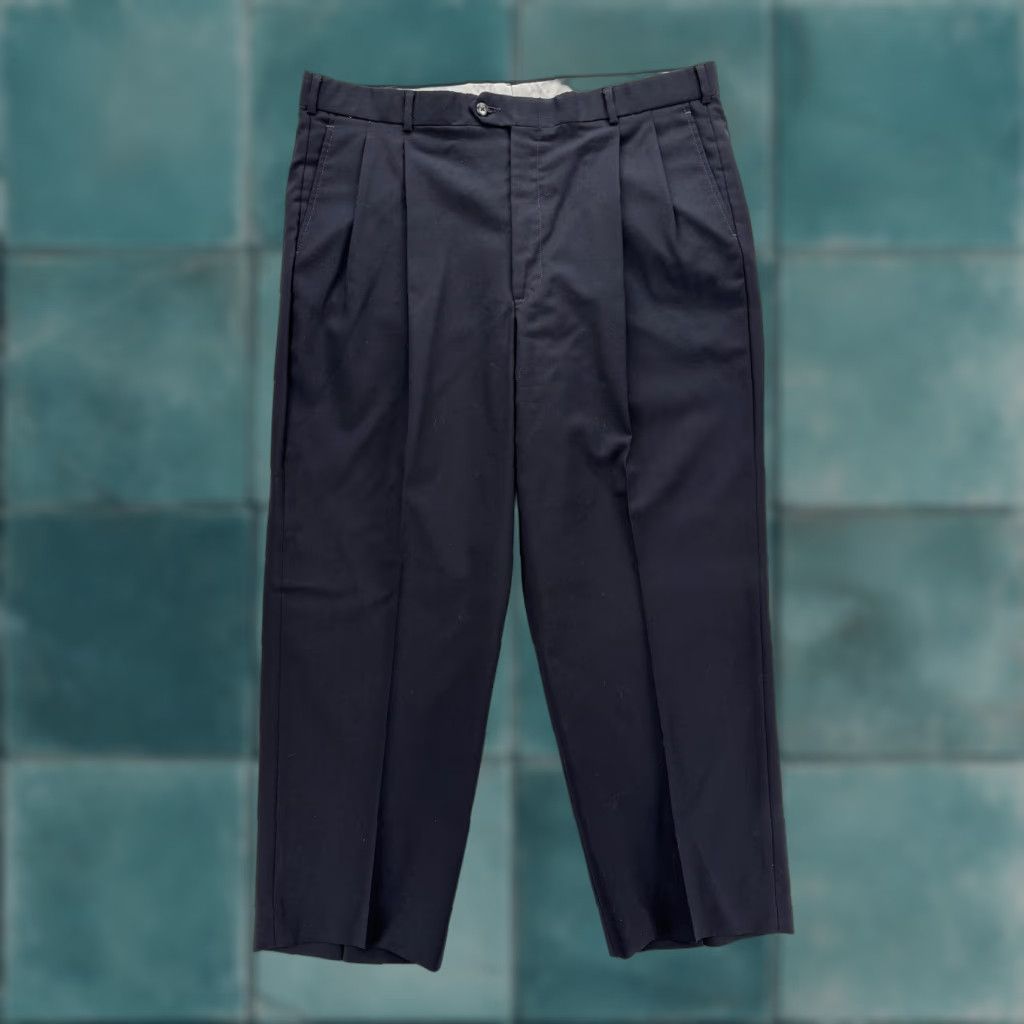 Vintage VINTAGE Kuppenheimer Dress Pants Mens 38x28 Blue Wool Pleated Regular Fit 90s Size US 38 / EU 54 - 1 Thumbnail