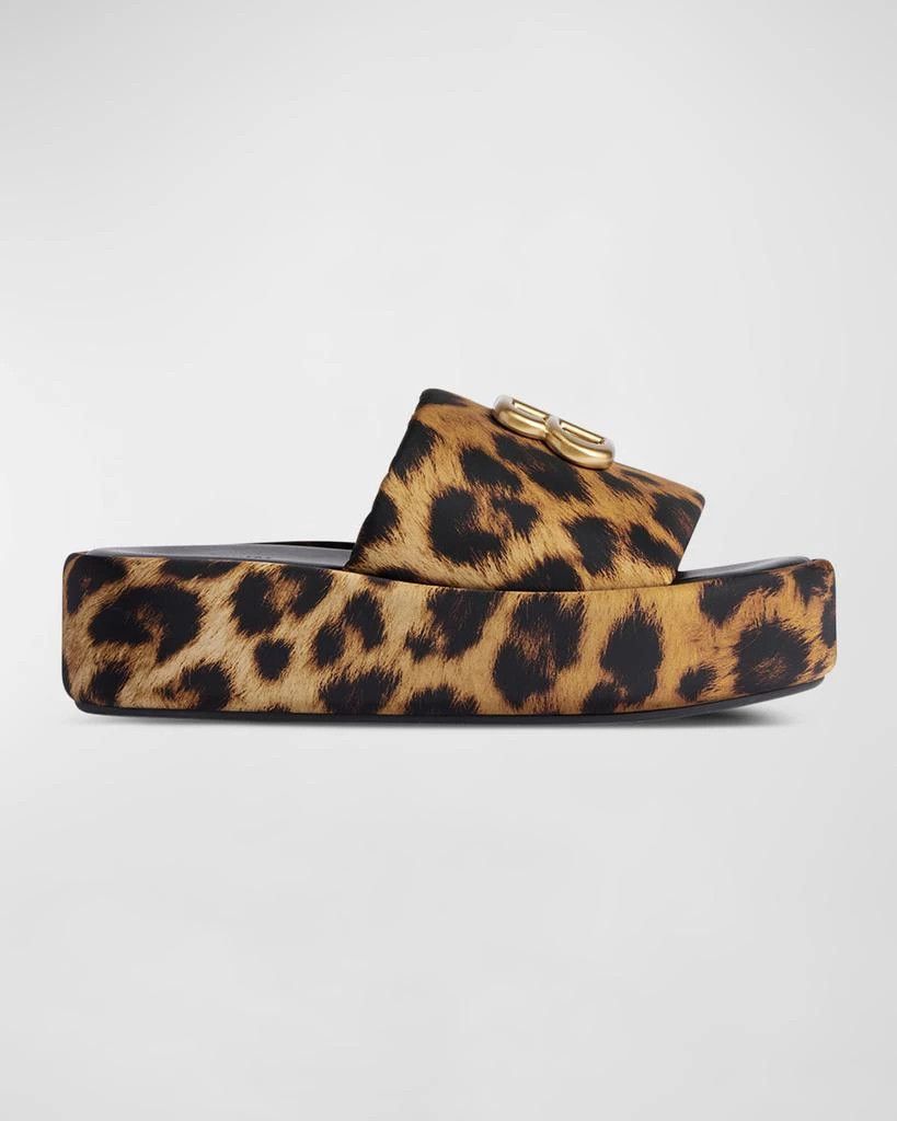 Balenciaga Rise BB Leopard Flatform Sandals Size US 8 / IT 38 - 1 Thumbnail