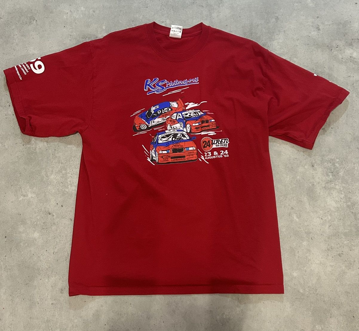 Japanese Brand × Vintage Red Motorsport Tee Size US XL / EU 56 / 4 - 1 Thumbnail