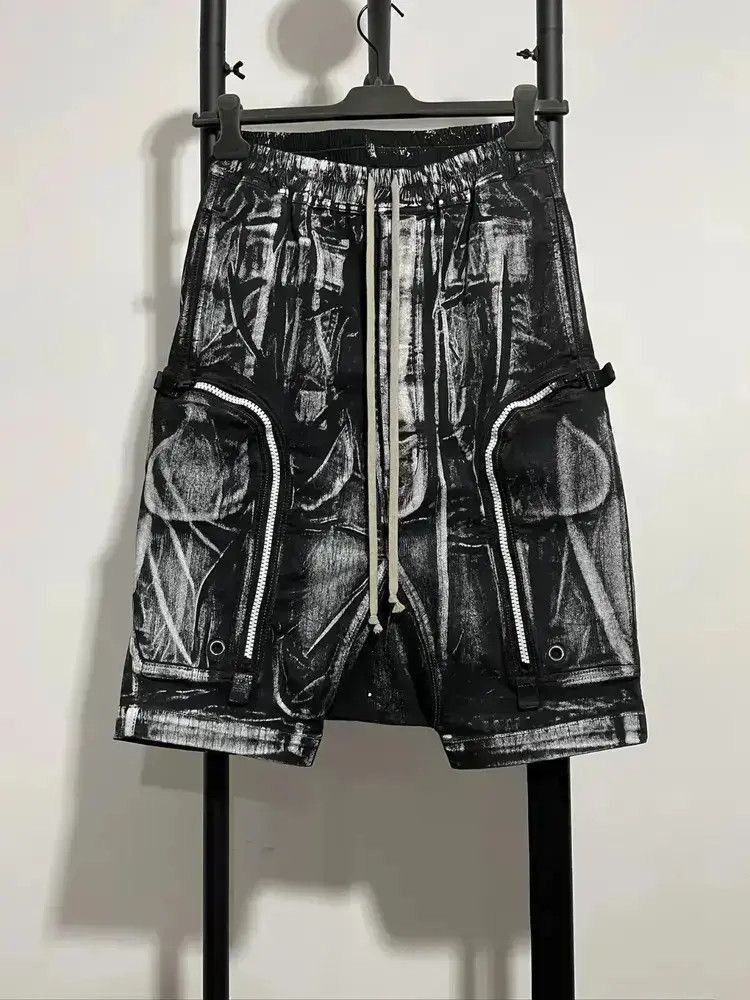 Other Sz S Rick Owens Drkshdw Silver Waxed Shorts-2507 Size US 30 / EU 46 - 5 Thumbnail