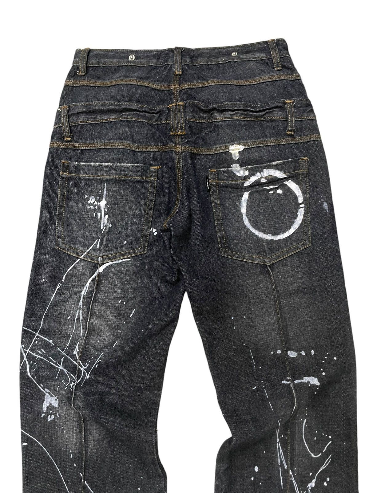 LOWBOX Aston Design Japan Double Waist Painter Loose Jeans Size US 30 / EU 46 - 11 Thumbnail