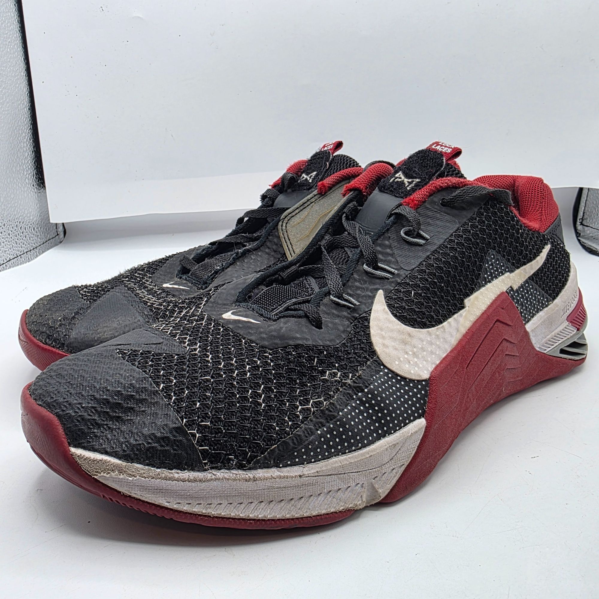 Nike Nike Metcon 7 Mens Size 12 Black Red Training Shoes Athletic Size US 12 / EU 45 - 3 Thumbnail