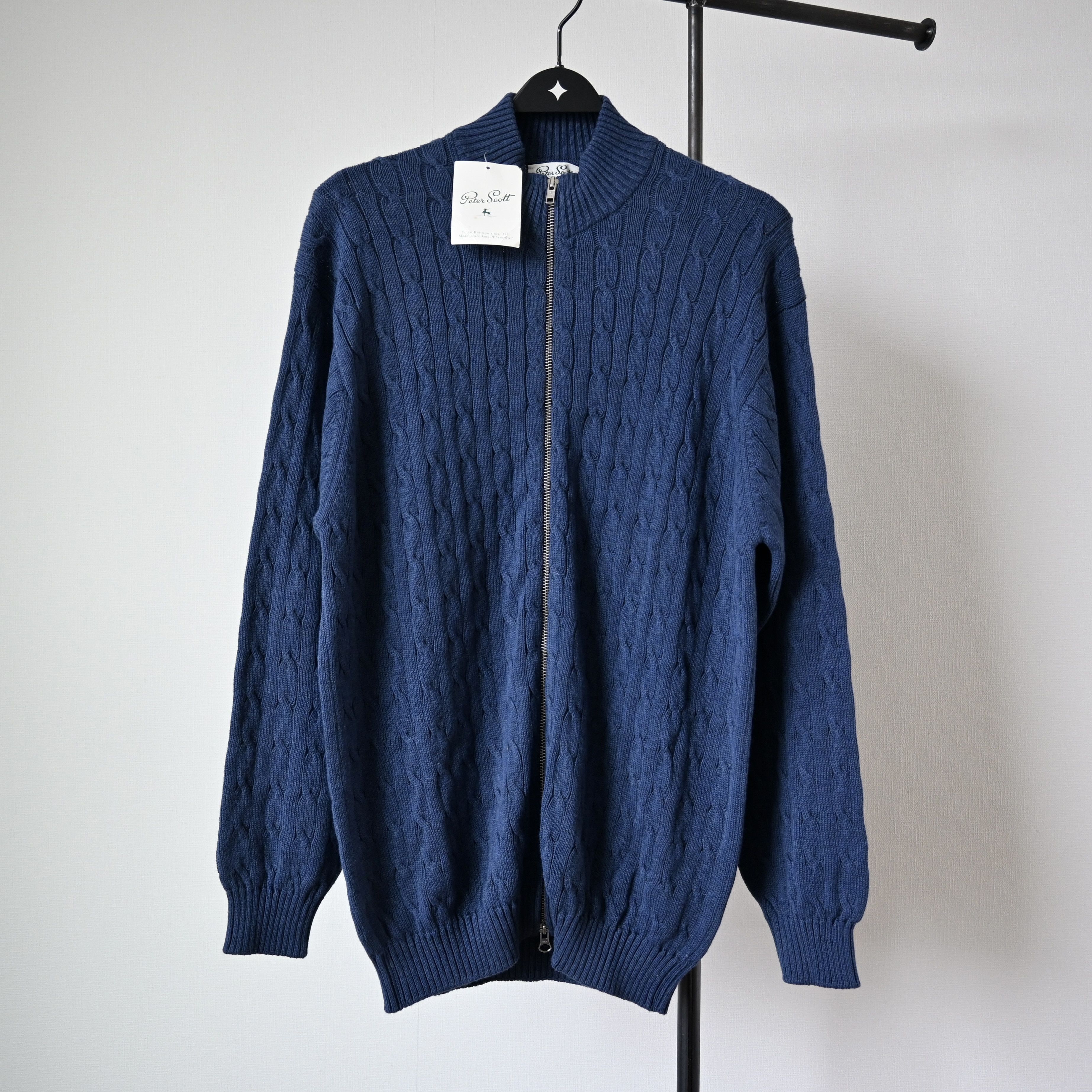 Vintage DEADSTOCK, vintage 1990s Peter Scott zip-up cotton sweater Size US M / EU 48-50 / 2 - 1 Thumbnail