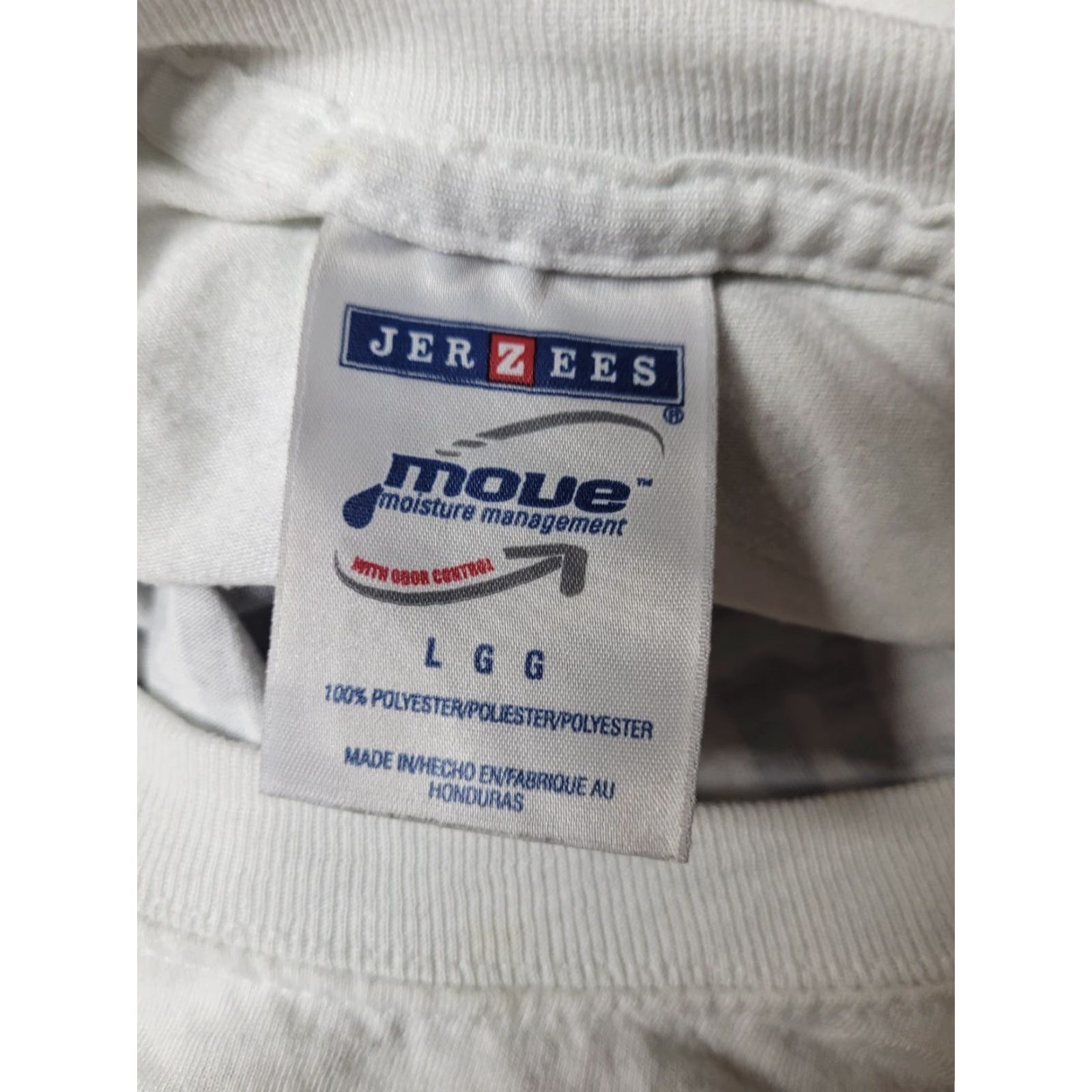 Jerzees VTG Bushwaller's FC Soccer Jersey T Shirt L Men's White Jerzees 100% Polyester Crew Neck Short Sleeve Fields Bar Sports 90s Size US L / EU 52-54 / 3 - 5 Thumbnail