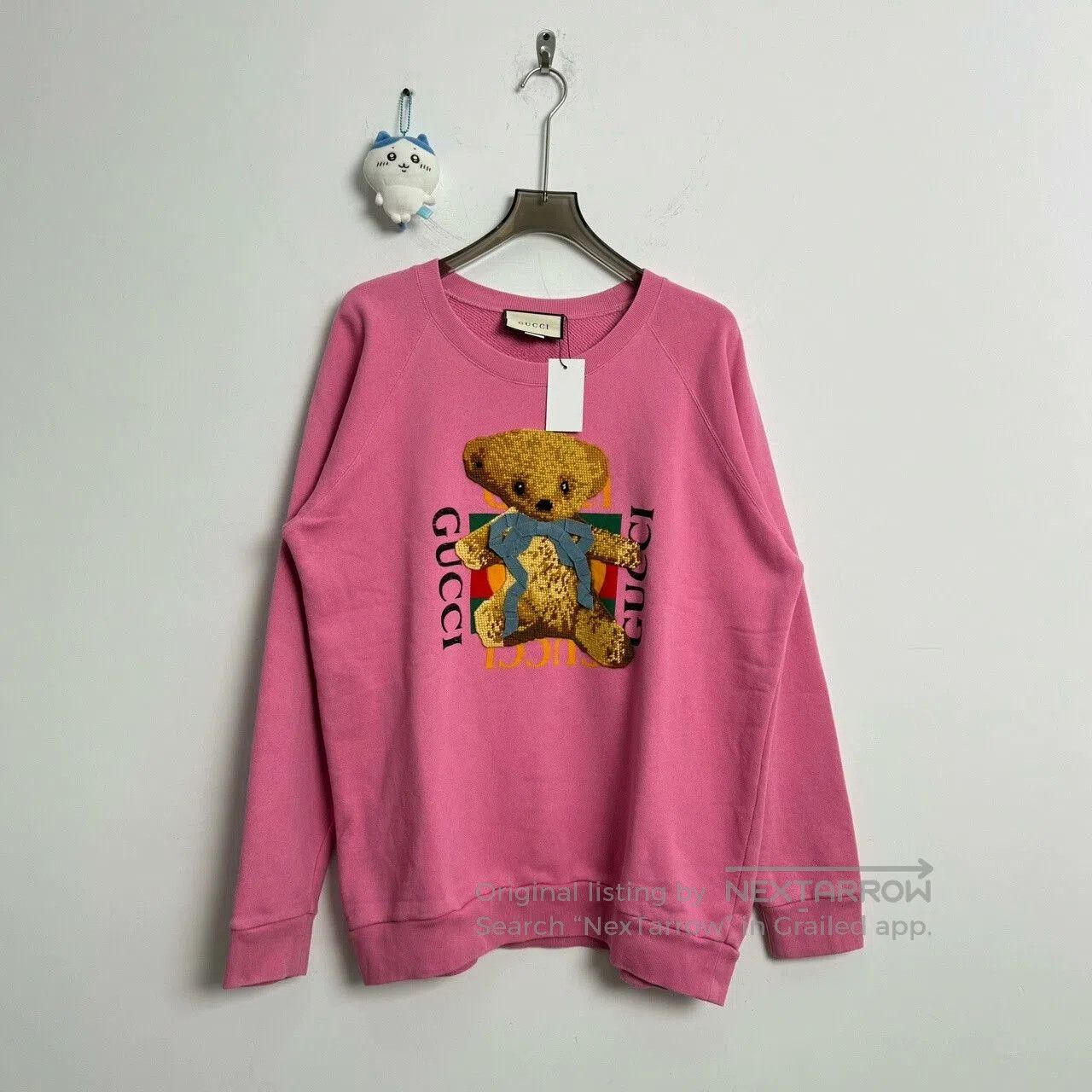 Gucci Gucci Pink Bear Logo Sweatshirt. Size M / US 6-8 / IT 42-44 - 1 Thumbnail