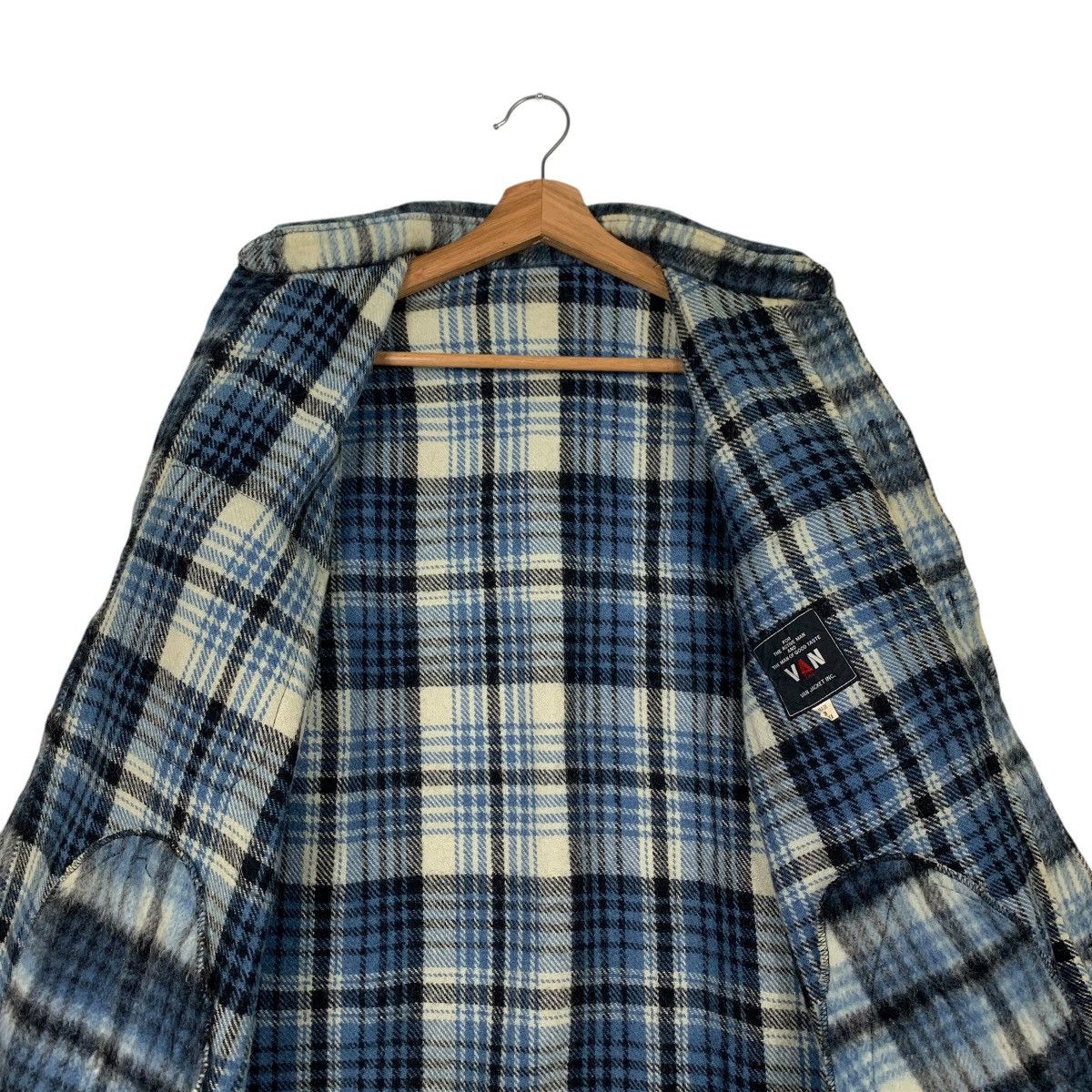 Van 90’s VAN JAC Workwear Blue Tartan Flannel Jacket #2303-C102 Size US L / EU 52-54 / 3 - 13 Thumbnail