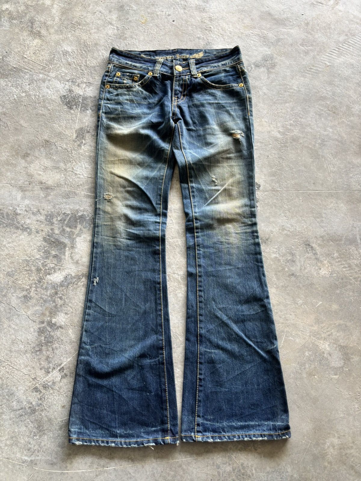Hysteric Glamour distressed flare rusty gennaro japanese denim Size US 30 / EU 46 - 1 Thumbnail