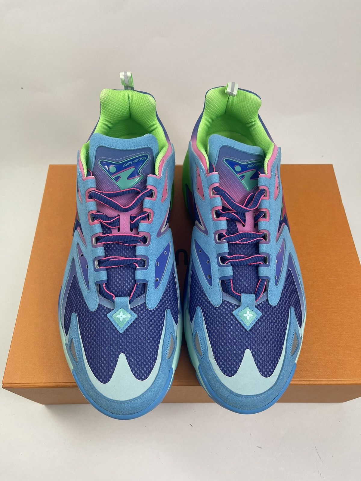 Louis Vuitton RUNNERS TATIC BLUE SNEAKERS Size US 10 / EU 43 - 4 Thumbnail