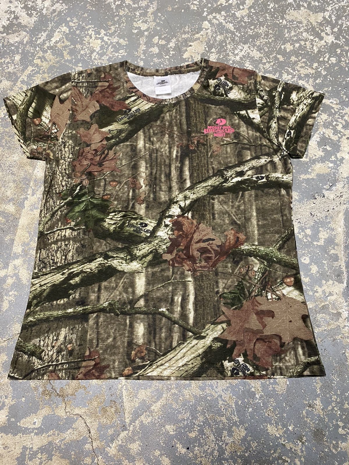 Realtree × Vintage Vintage Mossy Oak Break Up Camo Women’s Camo Tshirt Size L / US 10 / IT 46 - 6 Thumbnail