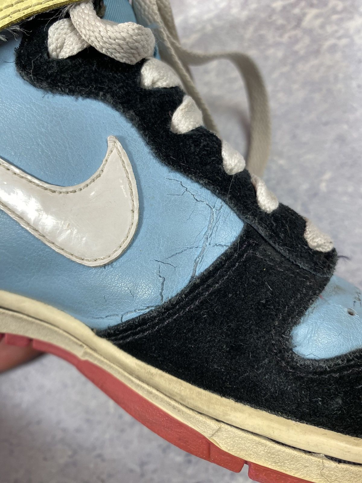 Nike × Vintage 2008 Nike Dunk High 6.0 SB Skateboard Powder Blue Lemon Size US 6 / IT 36 - 7 Thumbnail