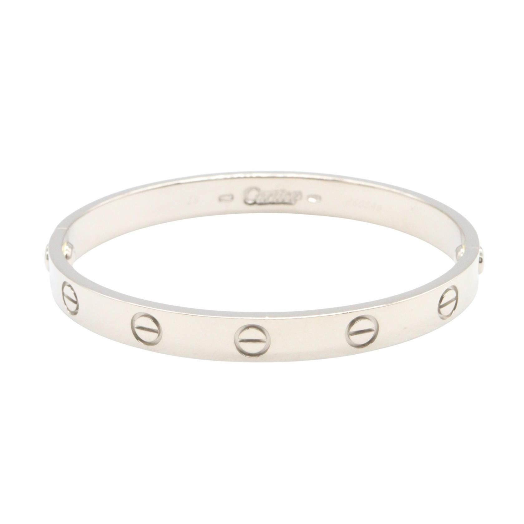 Cartier Cartier Cartier Love Au750 White Gold Bracelet Size 16 Precious Metal Bracelet DUTY FREE for USA Size ONE SIZE - 1 Thumbnail