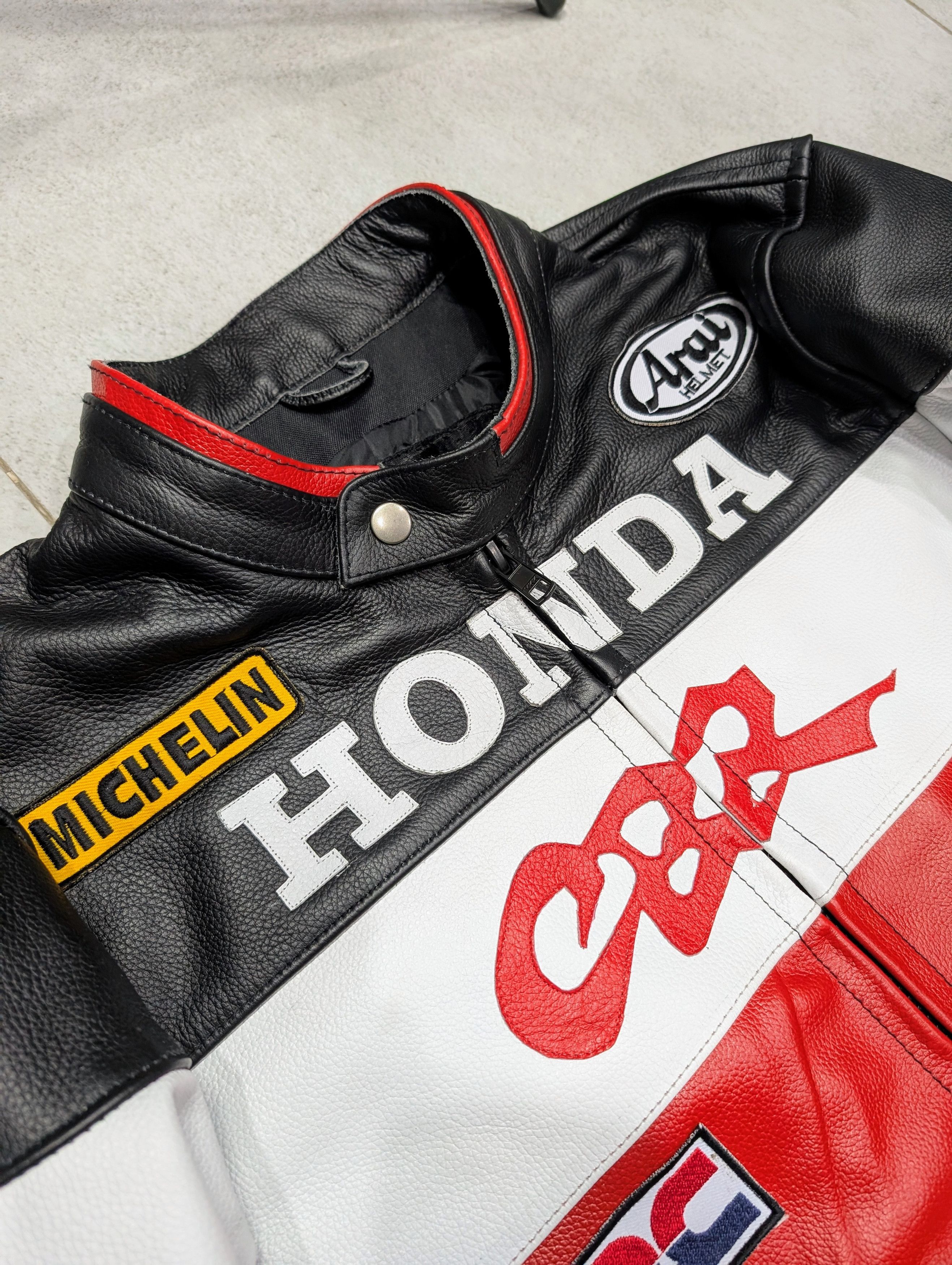 Honda 💥 Honda CBR Racing Leather Jacket Streetwear Size US XL / EU 56 / 4 - 5 Thumbnail