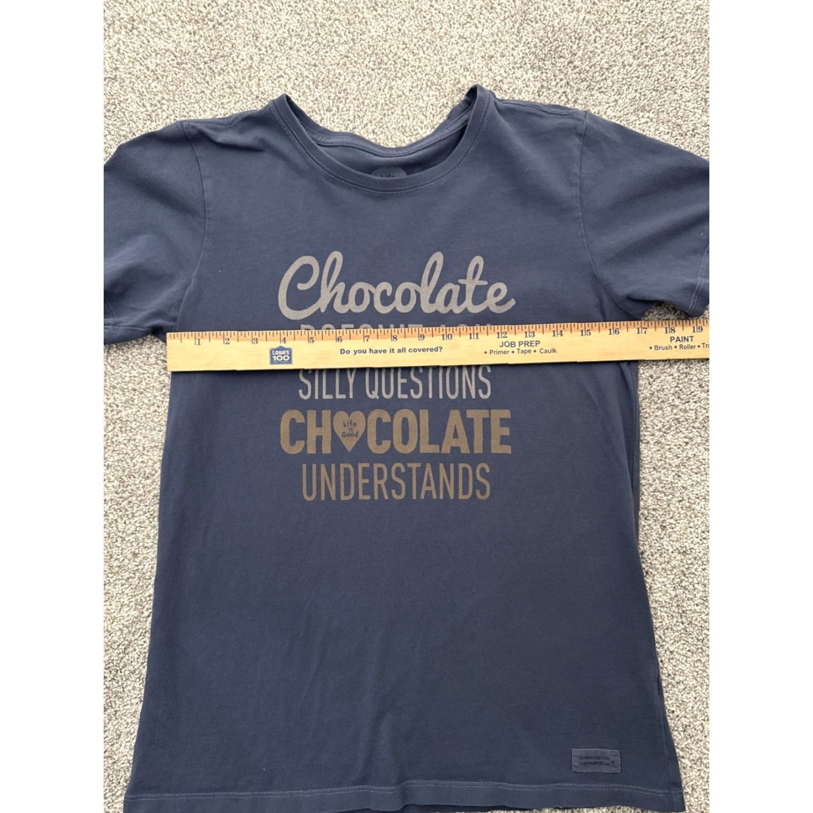 Life is Good Life Is Good Shirt Womens Medium T-Shirt Blue Logo 100% Cotton All Seasons Breathable Easy Care Funny Decade Not Applicable Size M / US 6-8 / IT 42-44 - 4 Thumbnail