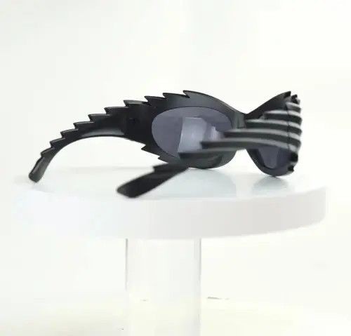 Other Black Dystopian Spike Sunglasses Cyber Punk Archive Cosplay Size ONE SIZE - 4 Thumbnail