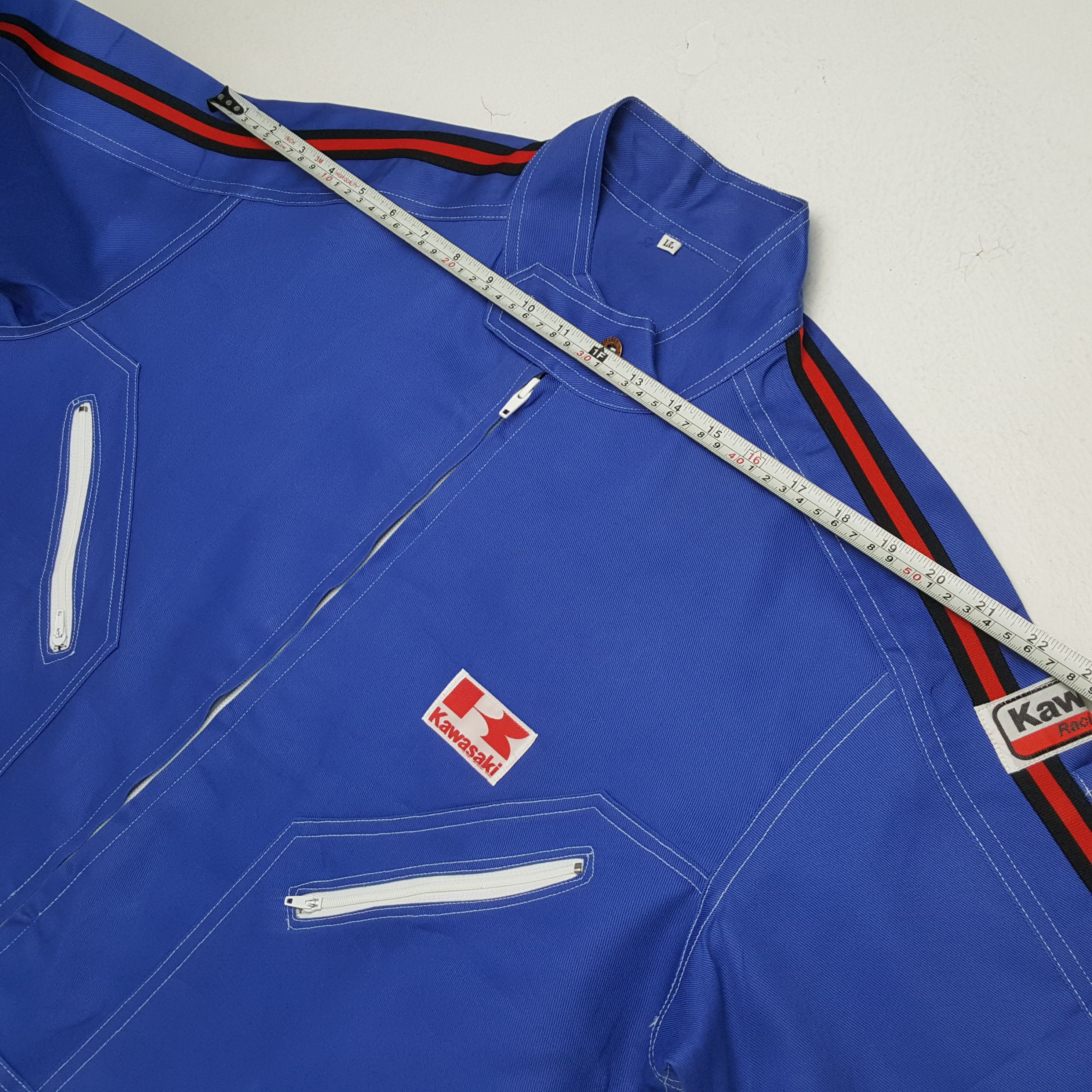 Japanese Brand × Vintage Vintage KAWASAKI Racing Japanese Team Coverall Jacket Size US L / EU 52-54 / 3 - 9 Thumbnail
