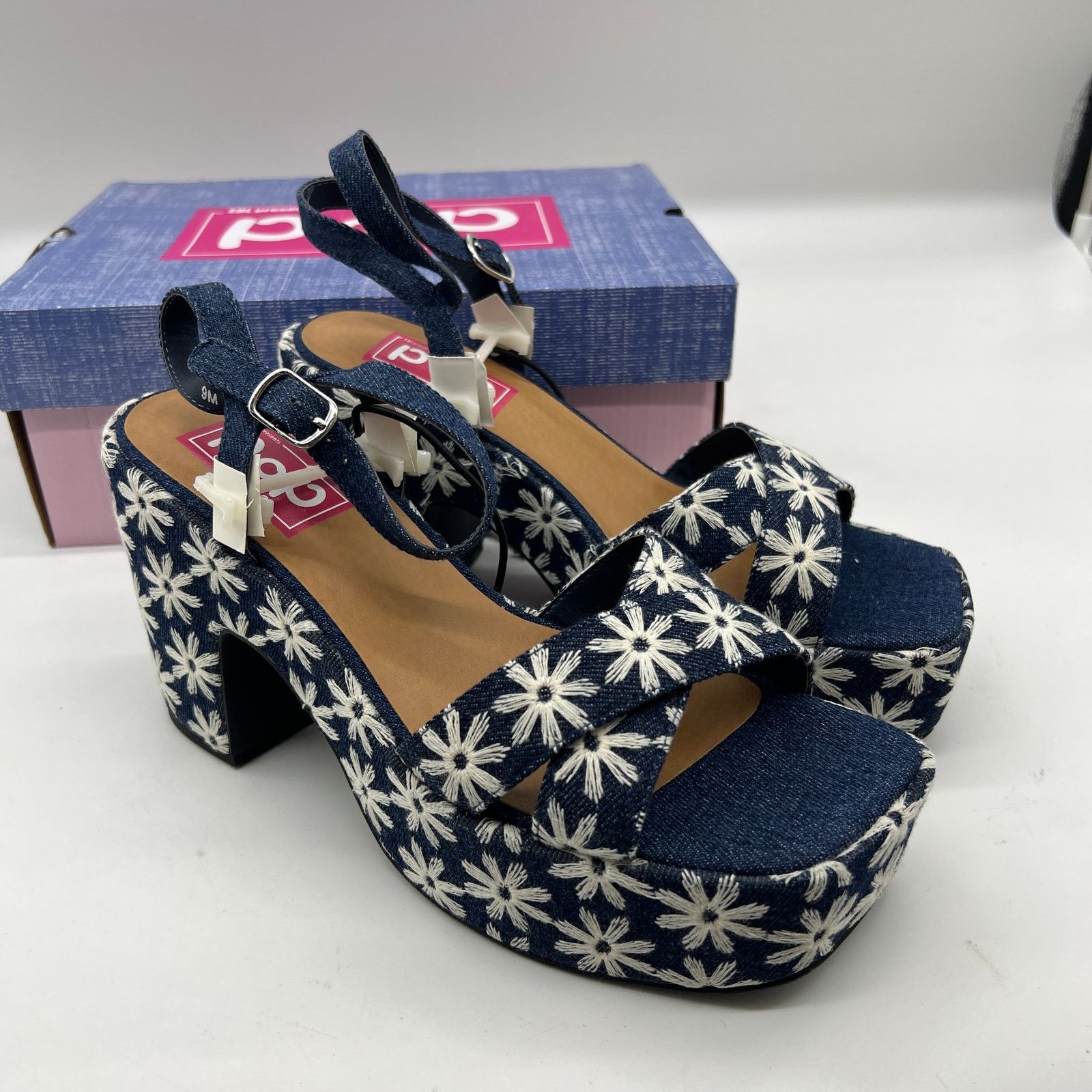 Other Pop Womens Grandiose Heeled Sandals Blue White Size 9M Size US 9 / IT 39 - 2 Thumbnail