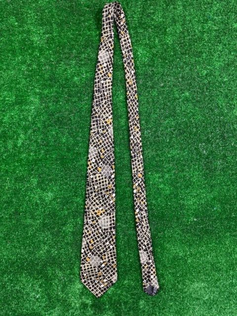 Cerruti 1881 × Vintage Cerruti 1881 100% Silk Black Gold Tie Size ONE SIZE - 5 Thumbnail