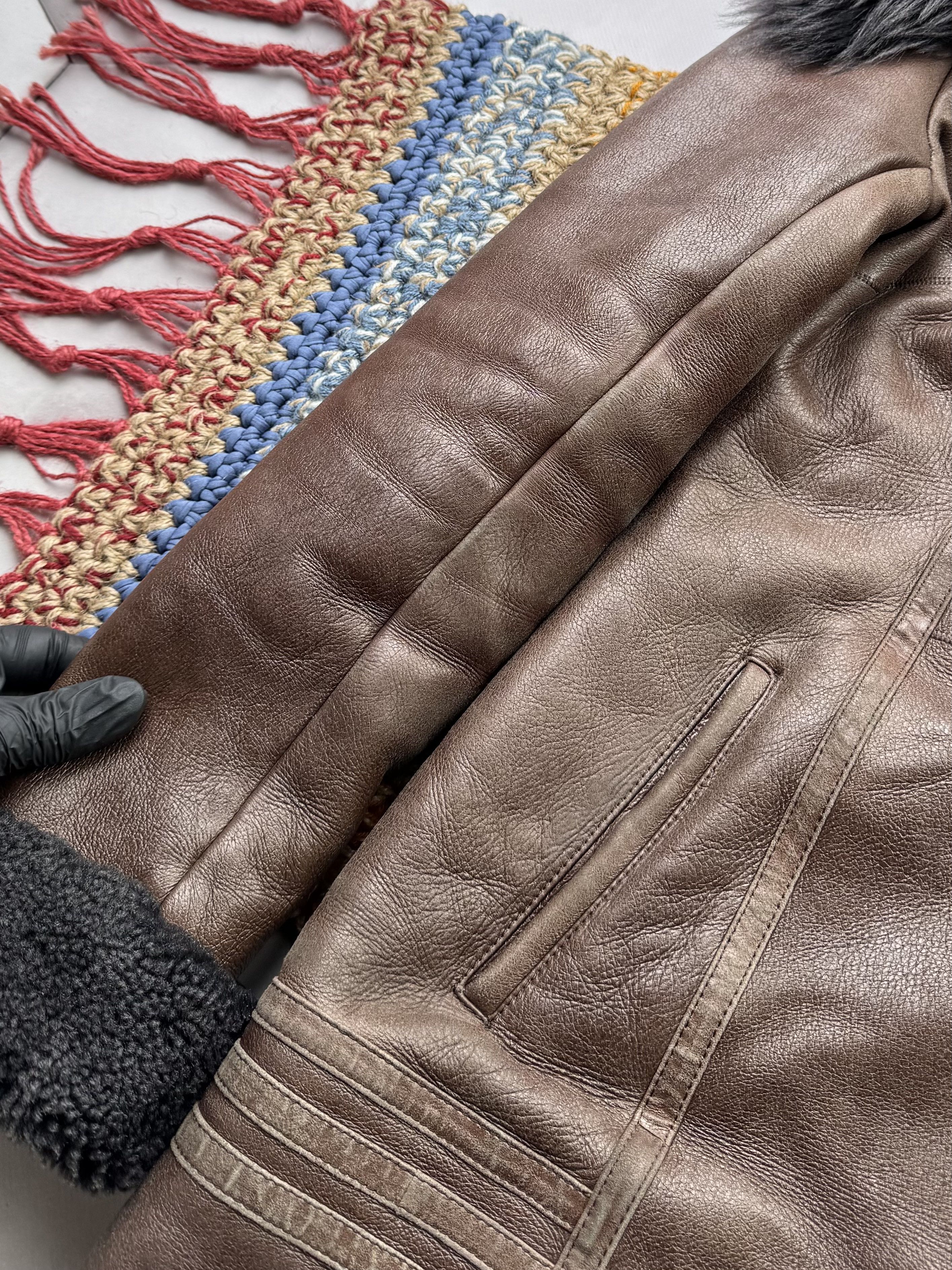 Japanese Brand Vintage Real Sheepskin Coat (E4) Size S / US 4 / IT 40 - 5 Thumbnail
