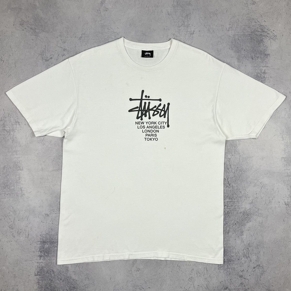 Stussy Vintage Stussy y2k tour big logo rare tee 90’s Size US L / EU 52-54 / 3 - 2 Thumbnail