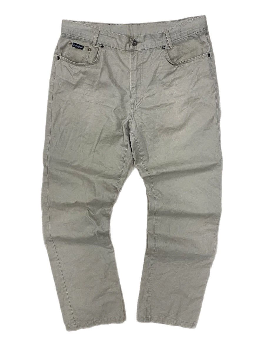 Yves Saint Laurent Vintage YSL Yves Saint Laurent Pour Homme Pants Big Logo Size US 34 / EU 50 - 2 Thumbnail