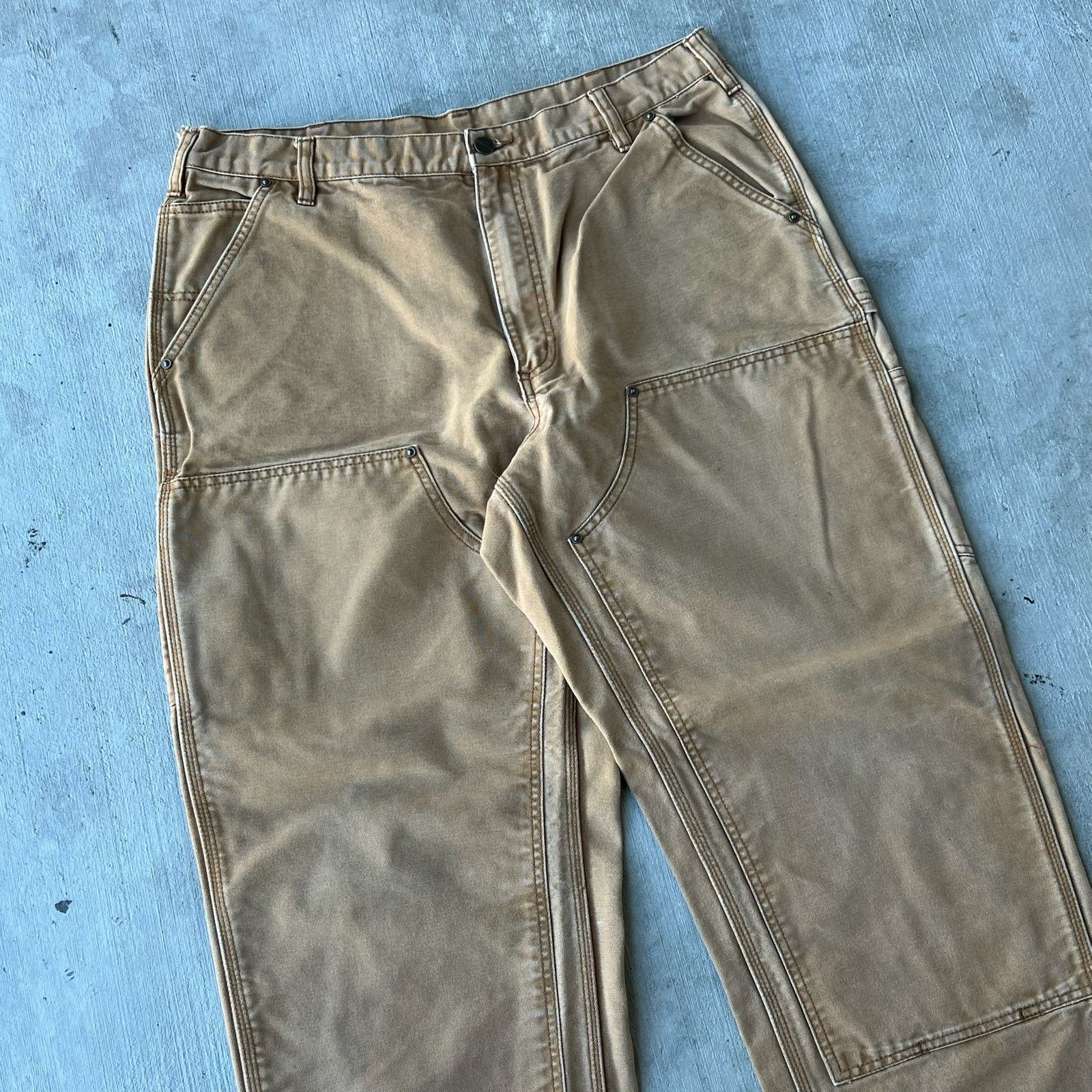 Carhartt × Vintage Carhartt brown double knee work wear carpenter pants Size US 35 - 2 Thumbnail
