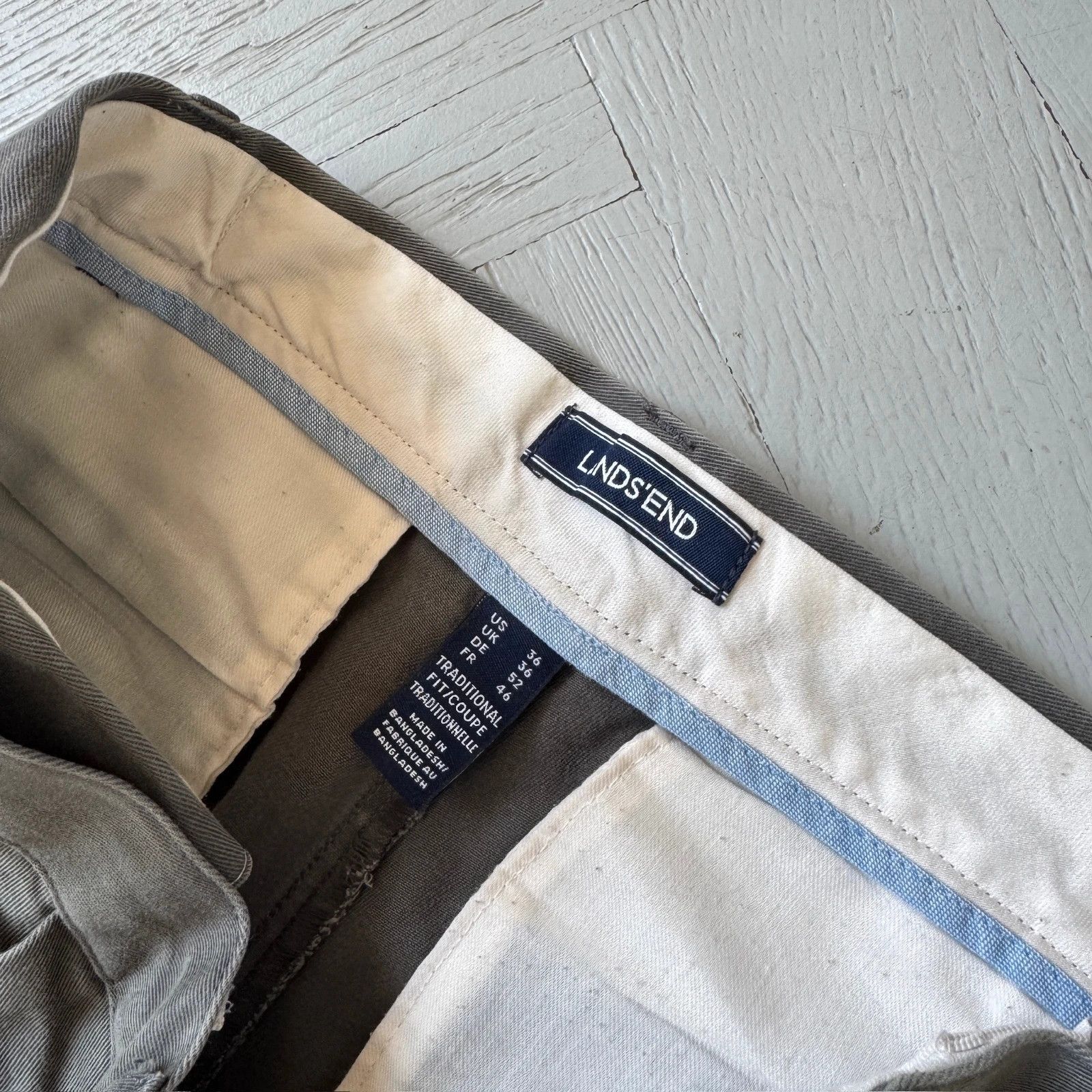 Lands' End Vintage Lands End Preppy Classic Pleated Cotton Chino Pants Size US 36 / EU 52 - 7 Thumbnail