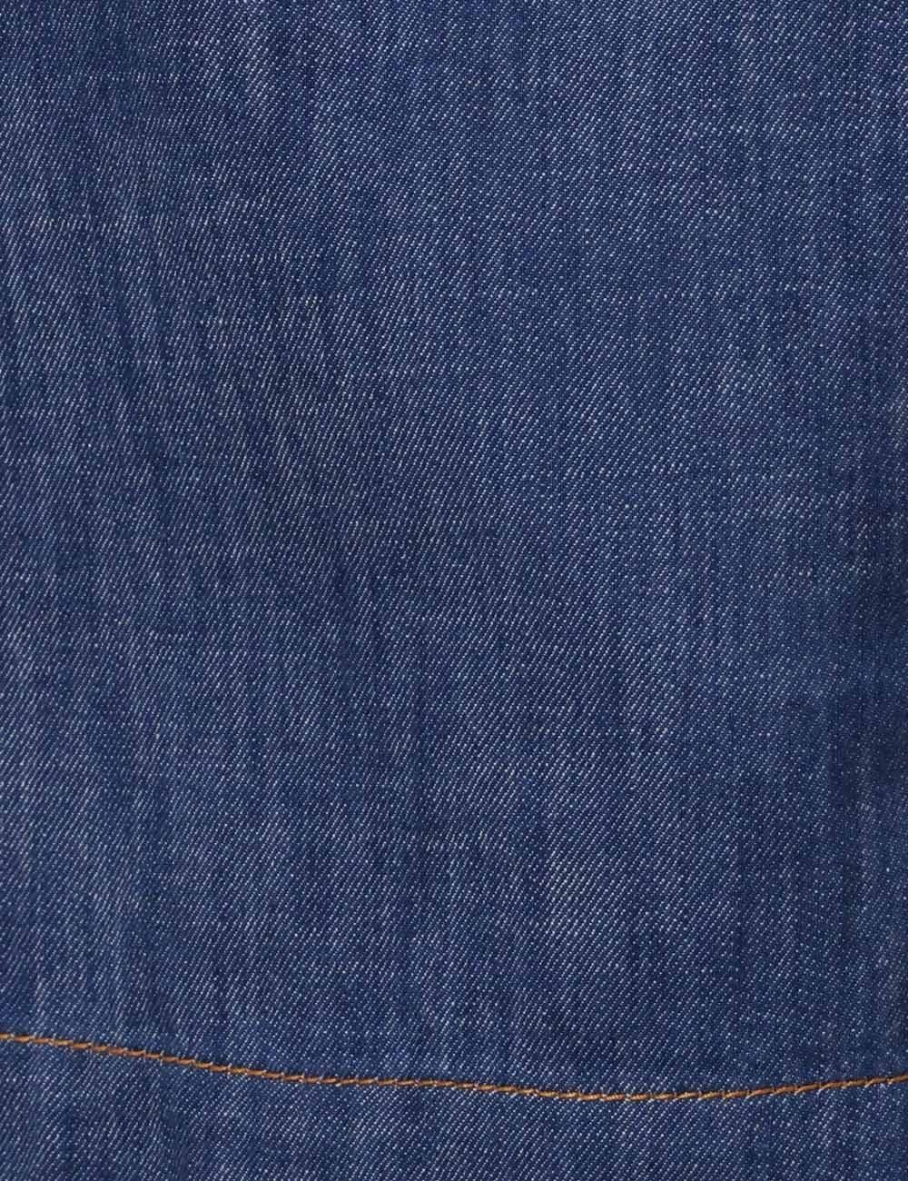 Zimmermann oc11z1025 Wylie Denim Tunic Dress in Blue Size L / US 10 / IT 46 - 8 Thumbnail