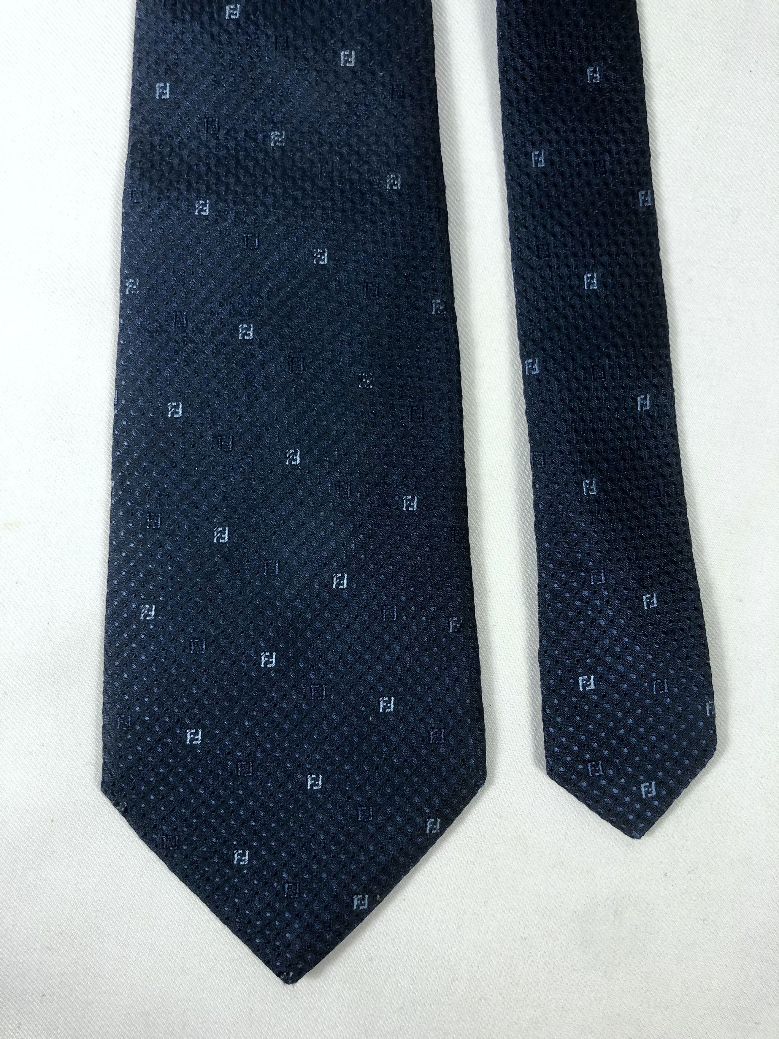 Fendi Rare Fendi Monogram Silk Tie Made in Italy Size ONE SIZE - 3 Thumbnail