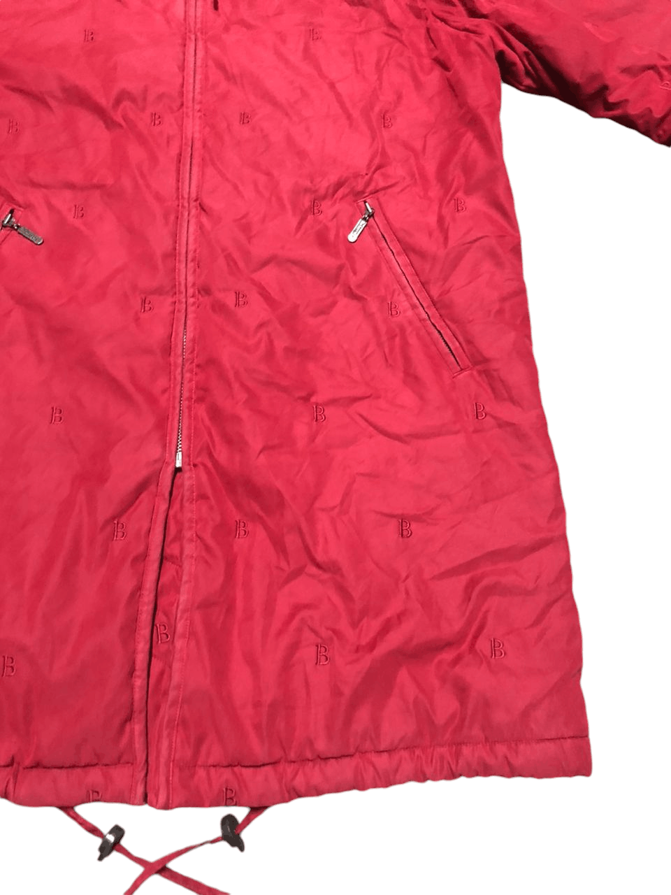 Burberry Vintage Burberrys Red Velvet Embroidered B Down Trench Coat Size US M / EU 48-50 / 2 - 9 Thumbnail
