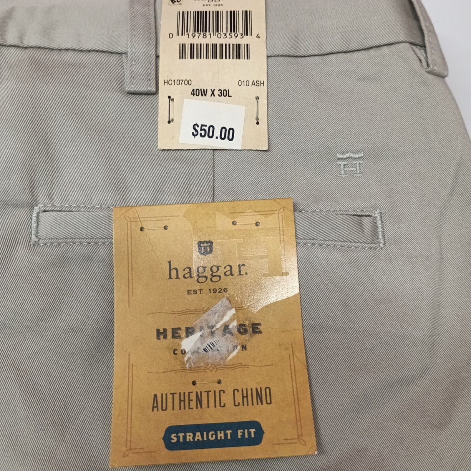 Haggar Haggar Heritage Chino Pants Men's Size 40x30 Beige Straight Size US 40 / EU 56 - 2 Thumbnail