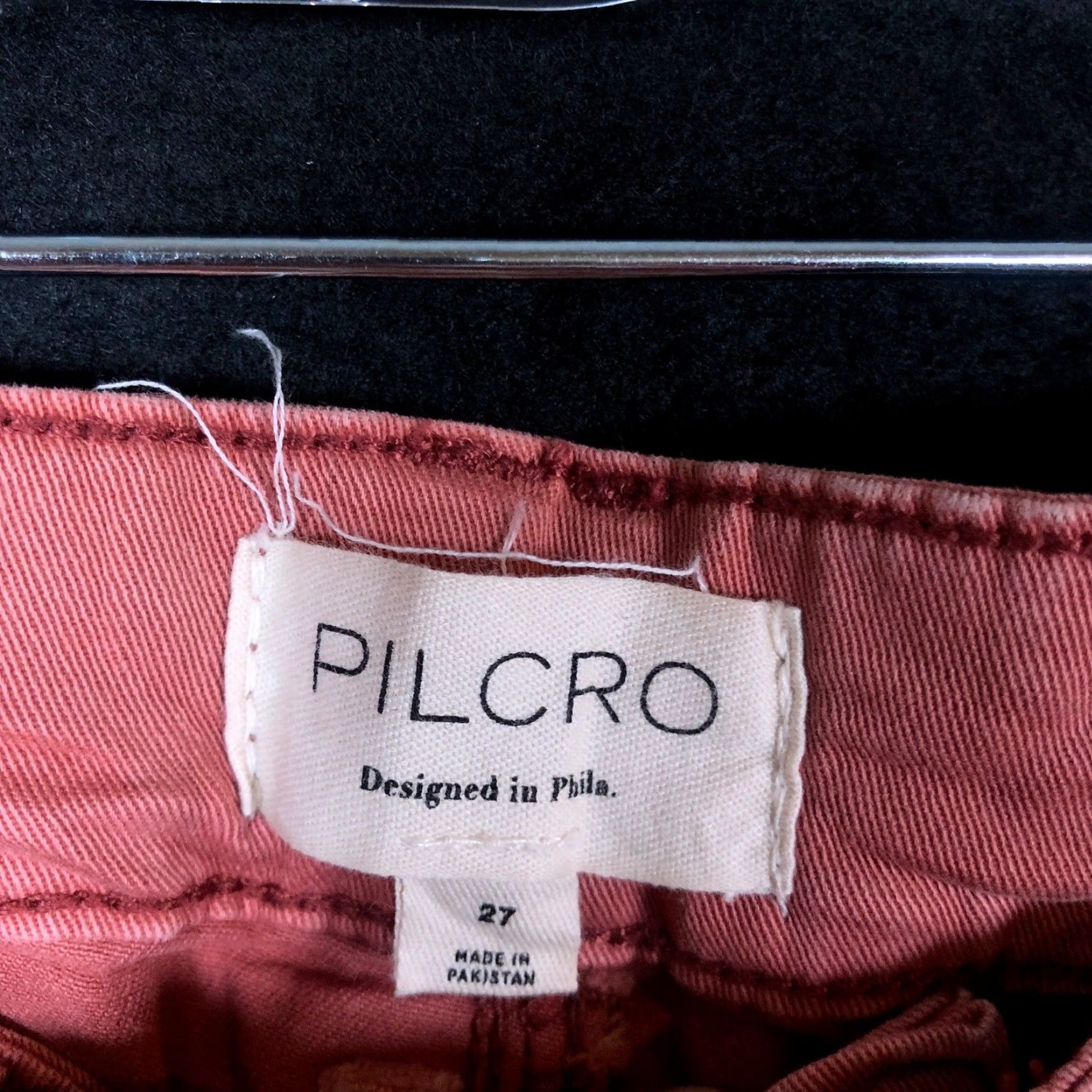 Vintage VINTAGE Pilcro Womens Pants Blush Mid Rise Slim Straight Cotton Blend Stretch 27 Size 30" / US 8 / IT 44 - 4 Thumbnail