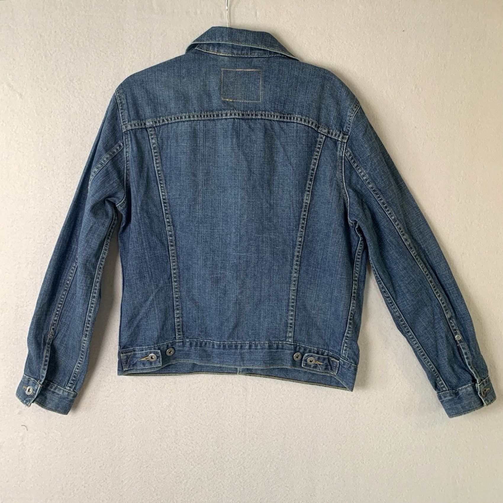 Levi's VINTAGE Levi’s Denim Jean Trucker Jacket Men Large Dark Wash 72334 Cowboy Western NWT Size US 33 - 2 Thumbnail