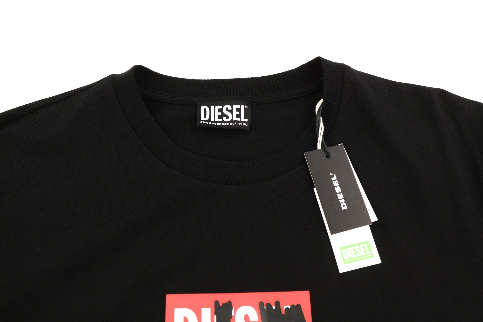 Diesel T-DIEGOS-B10 XL Black Short Sleeve Logo Tricot 40339 Size US XL / EU 56 / 4 - 3 Thumbnail