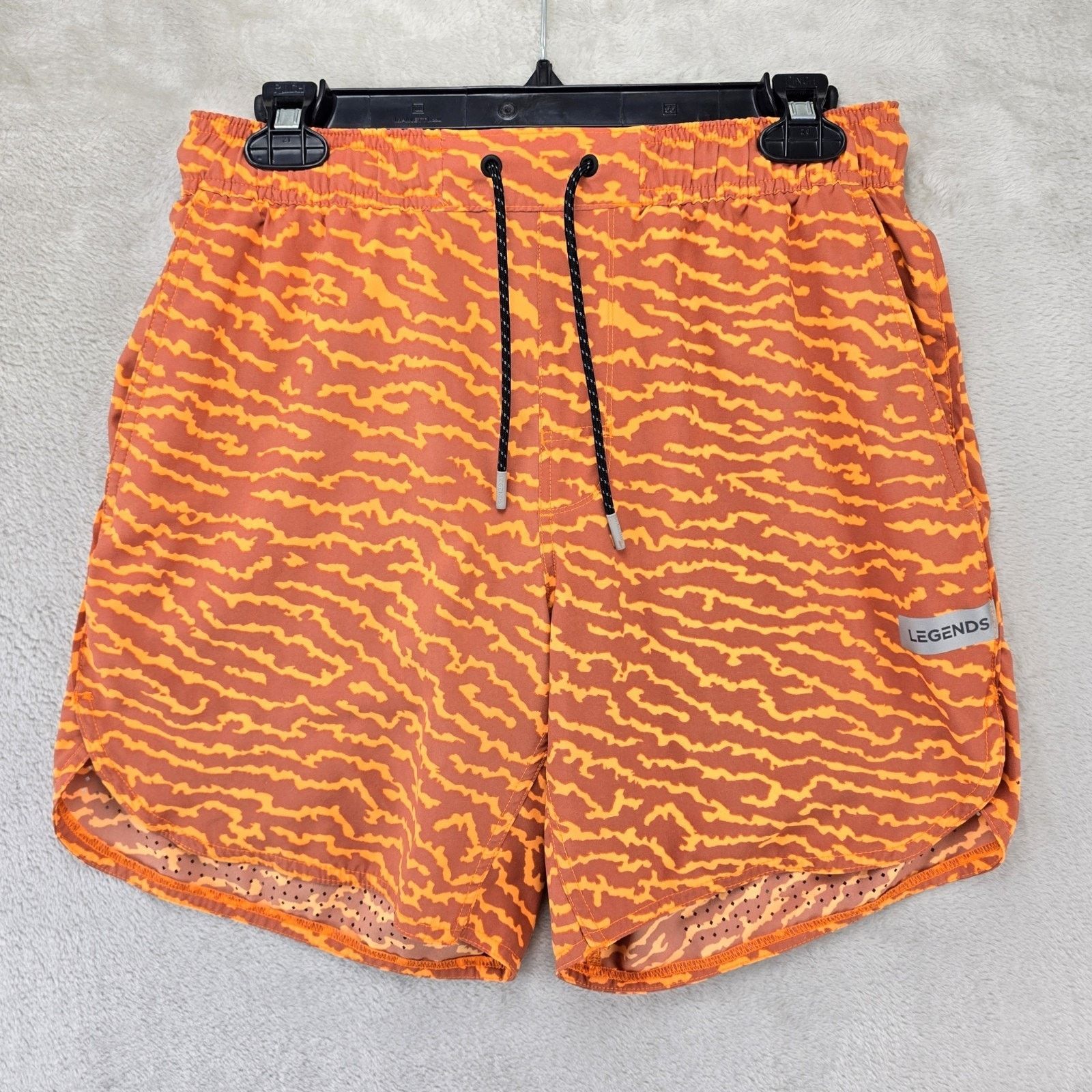 Other Legends Luka Shorts Mens Small Orange Elephant Print 7" Size US 30 / EU 46 - 1 Thumbnail
