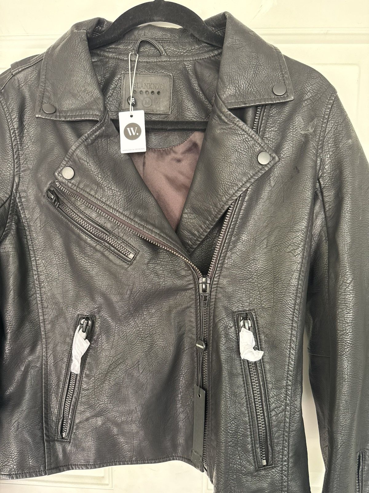 BLANKNYC × Leather BLANKNYC Woman’s Moto Jacket (Black Faux Leather) - NWT Size M / US 6-8 / IT 42-44 - 4 Thumbnail