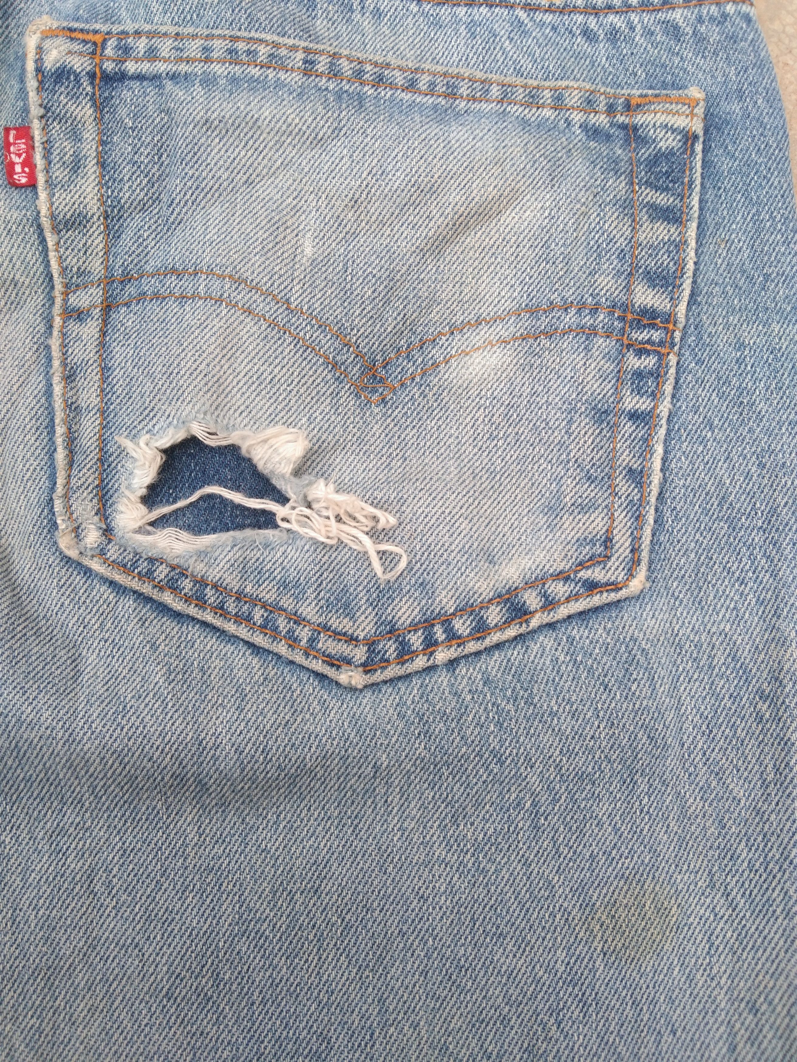 Levi's × Vintage 80s Vintage Levis 501 Made In USA Distressed Jeans 32x33 Size US 32 / EU 48 - 4 Thumbnail