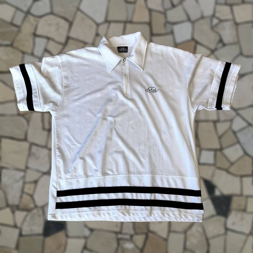 Vintage VINTAGE Garment Stage Polo Shirt USA Made White 1/4 Zip Men’s XL *Stain Size US XL / EU 56 / 4 - 1 Thumbnail