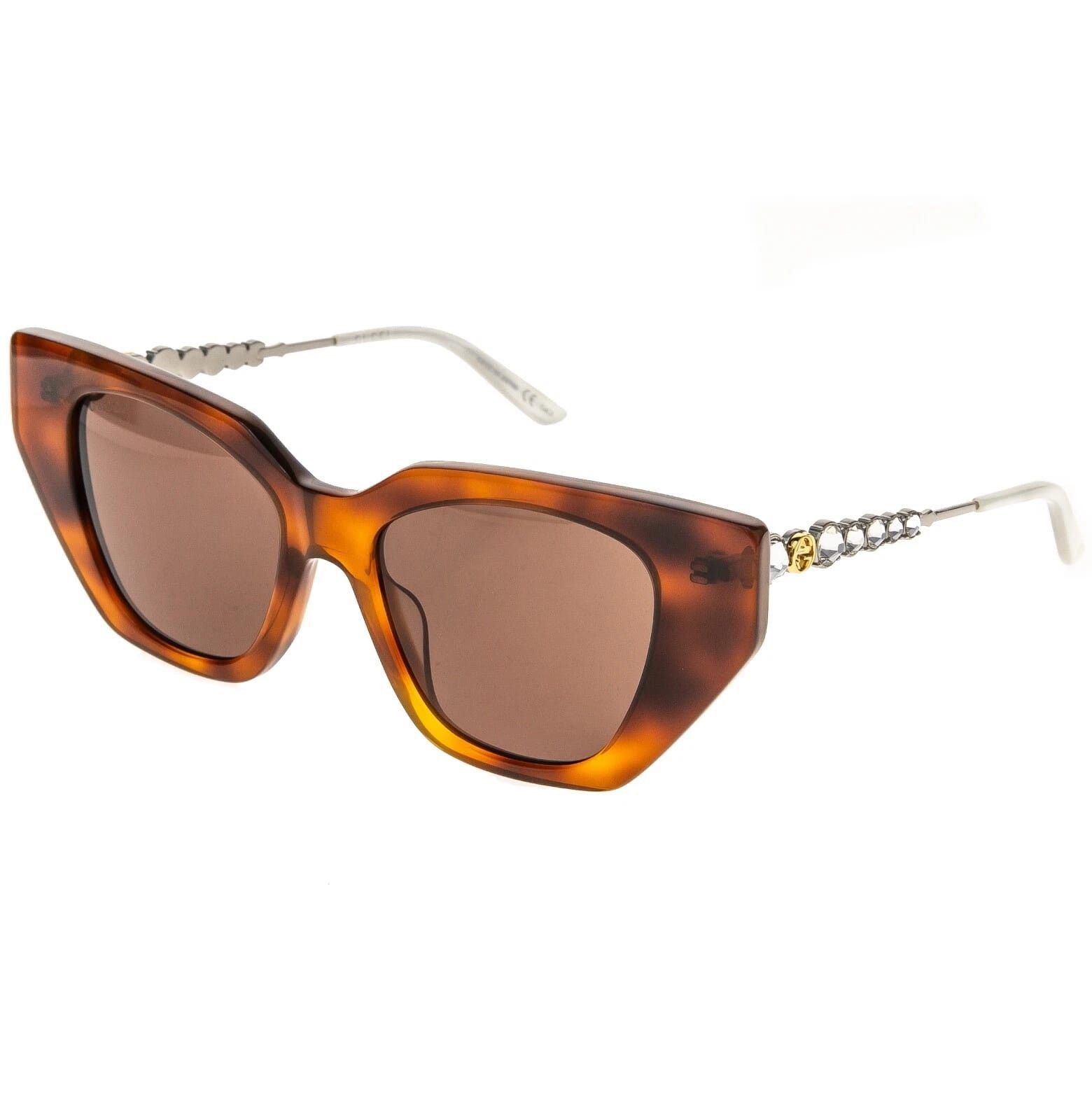 Gucci GUCCI GG0641S STAR 0641 Silver Brown Stud Sunglasses 003 Size ONE SIZE - 7 Thumbnail