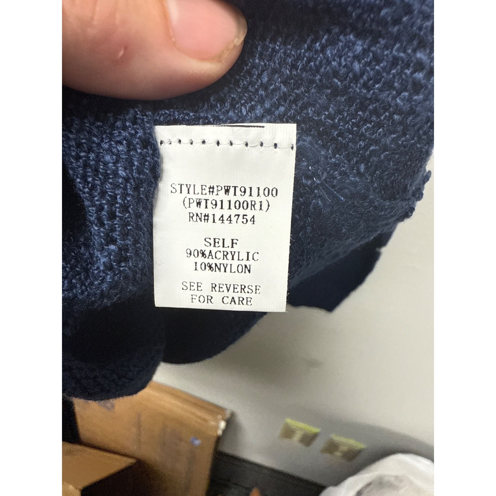 Other Star-Patterned Navy Sheer Knit Sweater - Women's Layering Bo Size XL / US 12-14 / IT 48-50 - 5 Thumbnail