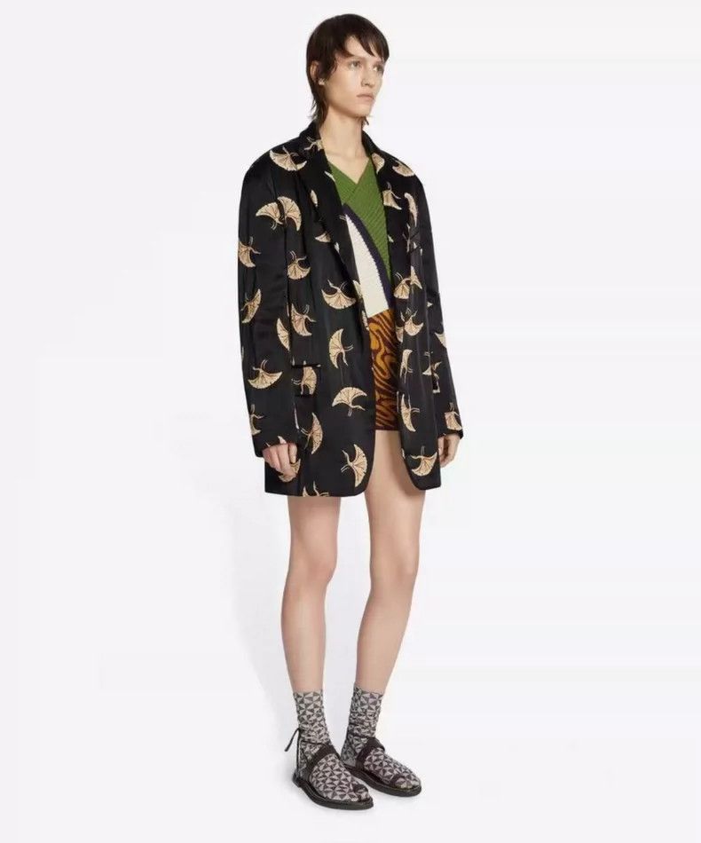 DRIES VAN NOTEN Black and yellow color-blocked casual jack