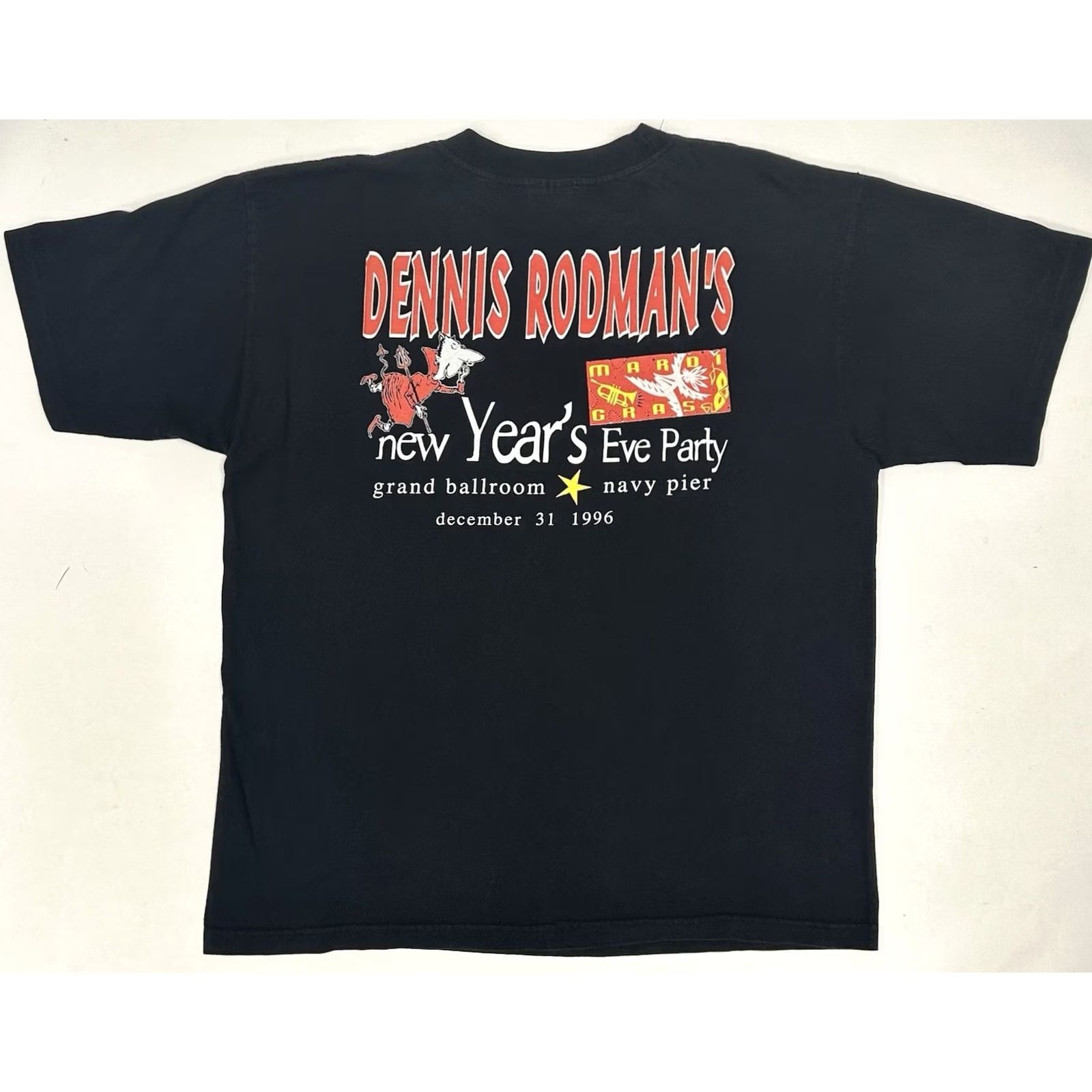 Vintage VINTAGE Dennis Rodman Shirt XL Black Chairman Of The Boards 1996 NYE Party 90s Size US XL / EU 56 / 4 - 6 Thumbnail