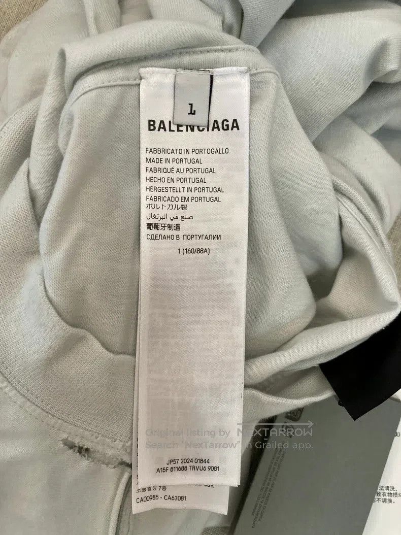 Balenciaga Balenciaga Letter Print Round Neck Loose Short Sleeve T-Sh Size US S / EU 44-46 / 1 - 5 Thumbnail
