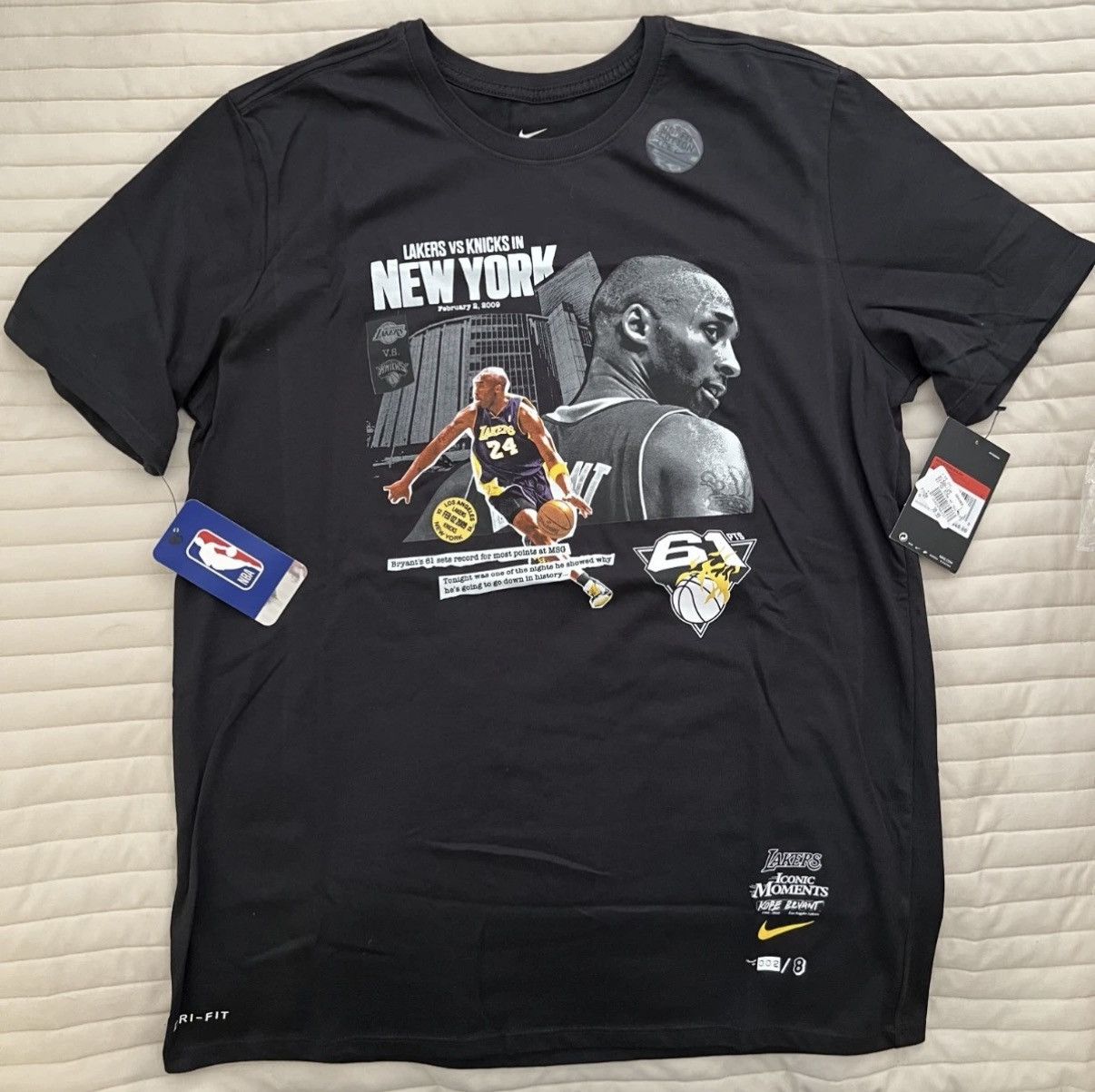 Nike Kobe Bryant Iconic Moments Dri-Fit Shirt Knicks MSG Large Size US L / EU 52-54 / 3 - 1 Thumbnail