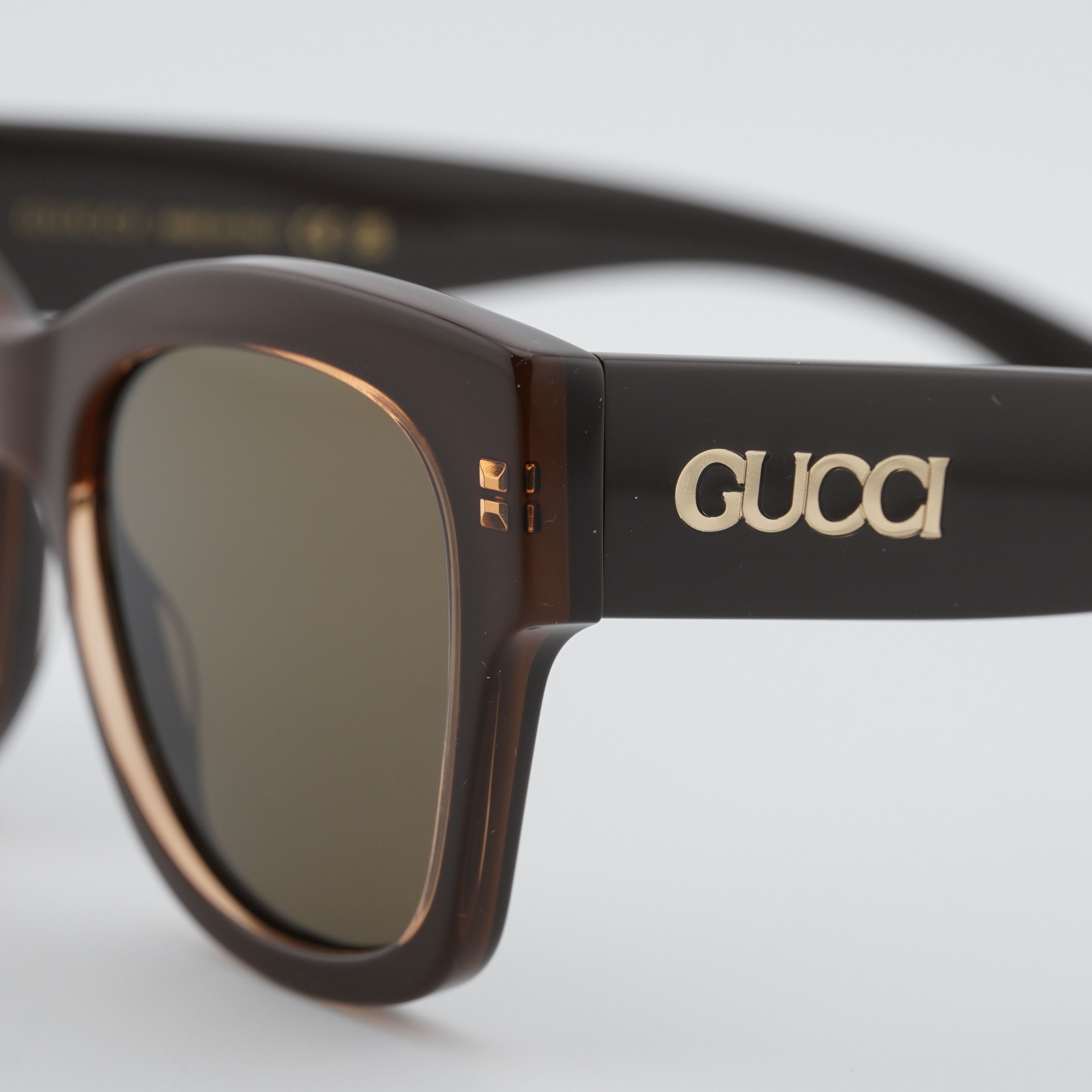 Gucci Gucci GG1789S 004 Sunglasses Peach/Brown Square Frame Size ONE SIZE - 7 Thumbnail